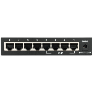 D-Link DES-1008PA 8-Port Ethernet Switch, 4 fast ethernet PoE ports, 4 fast ethernet ports, 1.6Gbps switching capacity